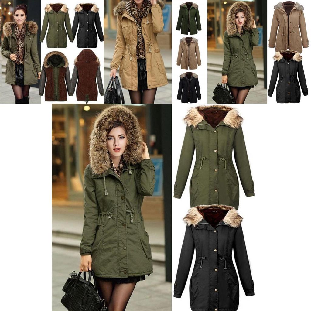 Women's Cotton Padded Winter Down Coat Jacket Thicken And Warm Long Parka For Cold Weather