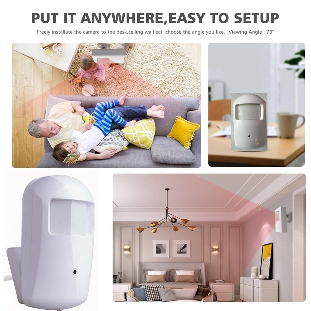 Tuya Smart Life PIR-Stil IP-Kamera WiFi Innen Unsichtbarer Sicherheitsmonitor 940 Nachtsicht Verdeckte Überwachung Zwei-Wege-Audio CCTV