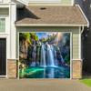 2D Turquoise Lake Waterfall Garage Banner Outdoor Holiday Decoration
