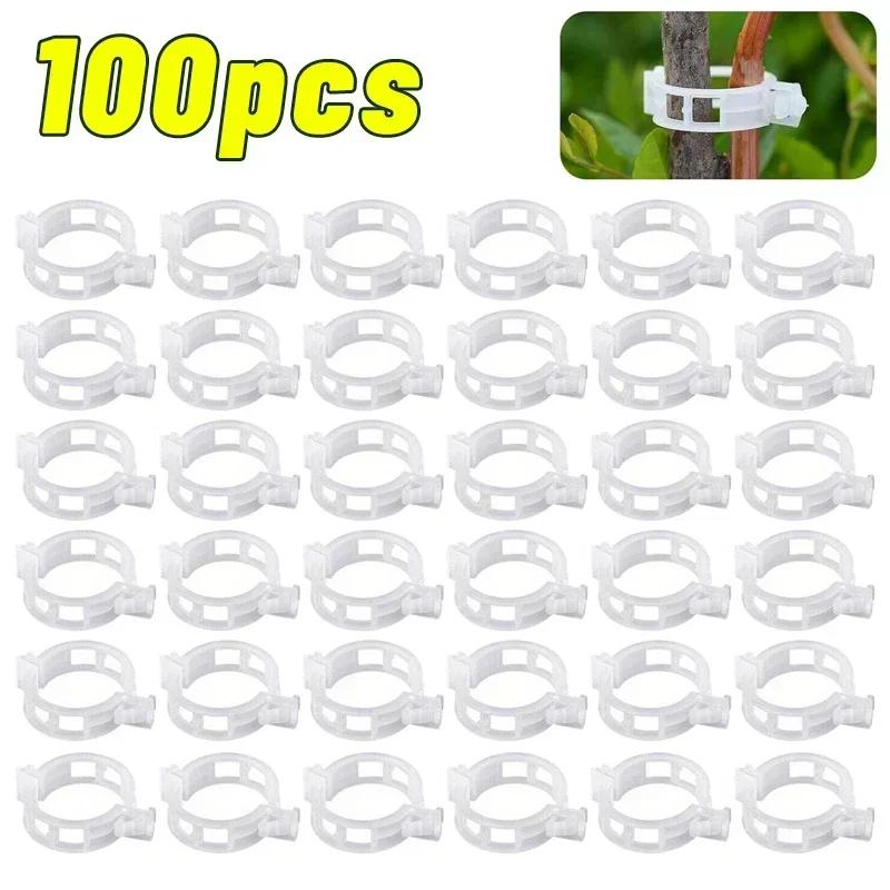 500/50PCS Plant Support Clips Reusable Plastic Connects Vine Fixing Clip Tomato Grape Vegetable Plants Holder Buckle Garden Tool