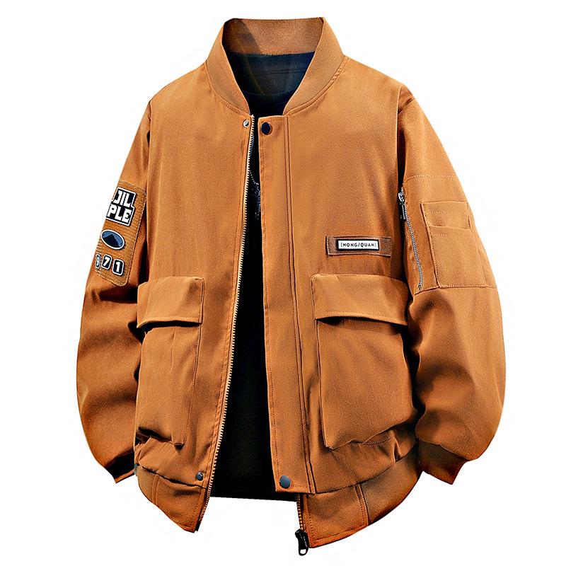 

Осенняя мужская куртка-бомбер, повседневная мужская ветровка для активного отдыха, бейсбольные пальто, модная ретро-мужская хлопковая куртка Ma-1 Pilot, одежда 8XL кофейный