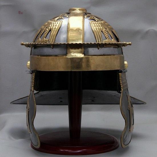 

Karniproduction Ancient Steel and Brass Reproduction Roman Gallic Centurion Helmet