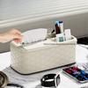 Luxury Tissue Box for Living Room Coffee Table High-End Design with Multifunctional Remote Control Storage Holds Facial Napkins