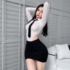 Sexy Lingerie Sexy Open Crotch Onesie Workplace Secretary OL White Shirt Seduction Uniform Woman