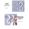 For Kitchen Transparent White S-Hooks Transparent S-shaped Hooks For Home Transparent Plastic Clear Plastic Finish