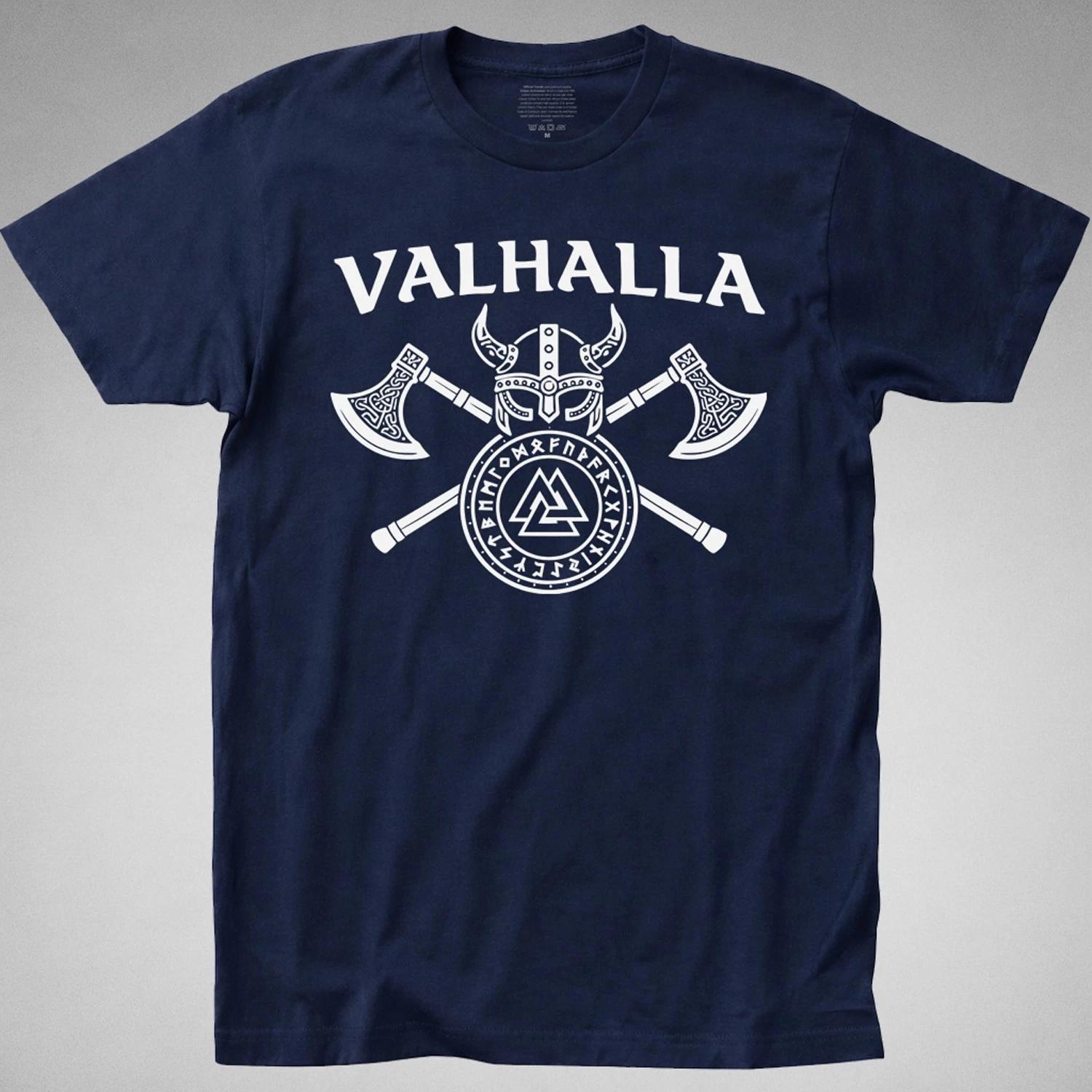 VALHALLA T-shirt tee Norse Odin Viking Ragnarok Thor Odin Loki rune mythology L