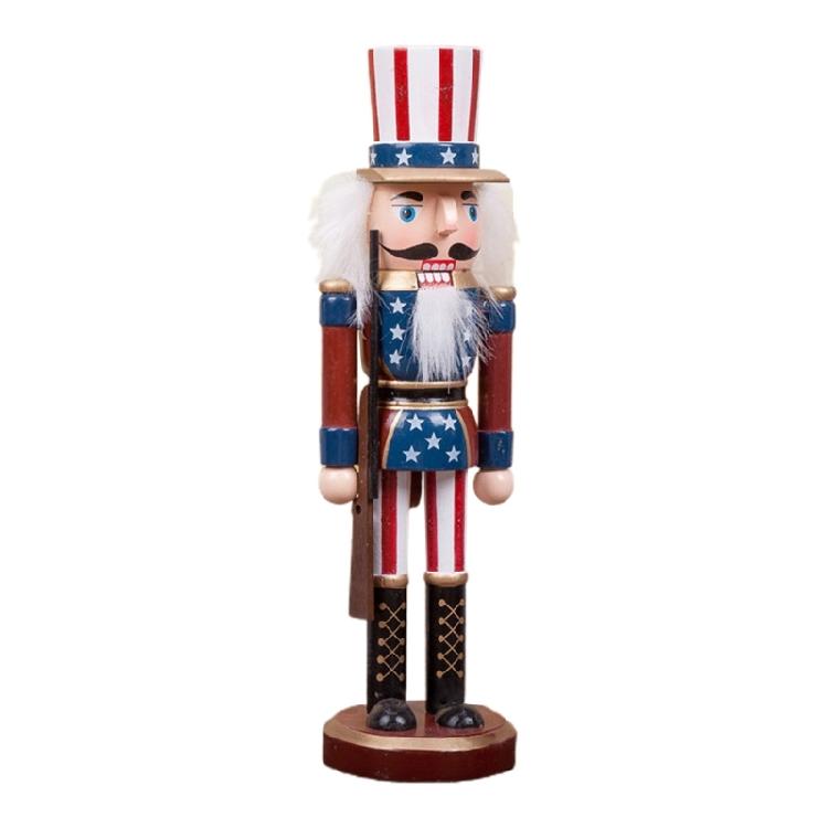 American Wooden Nutcracker Soldier Figurine Christmas Decor Display Gift 10 Inch