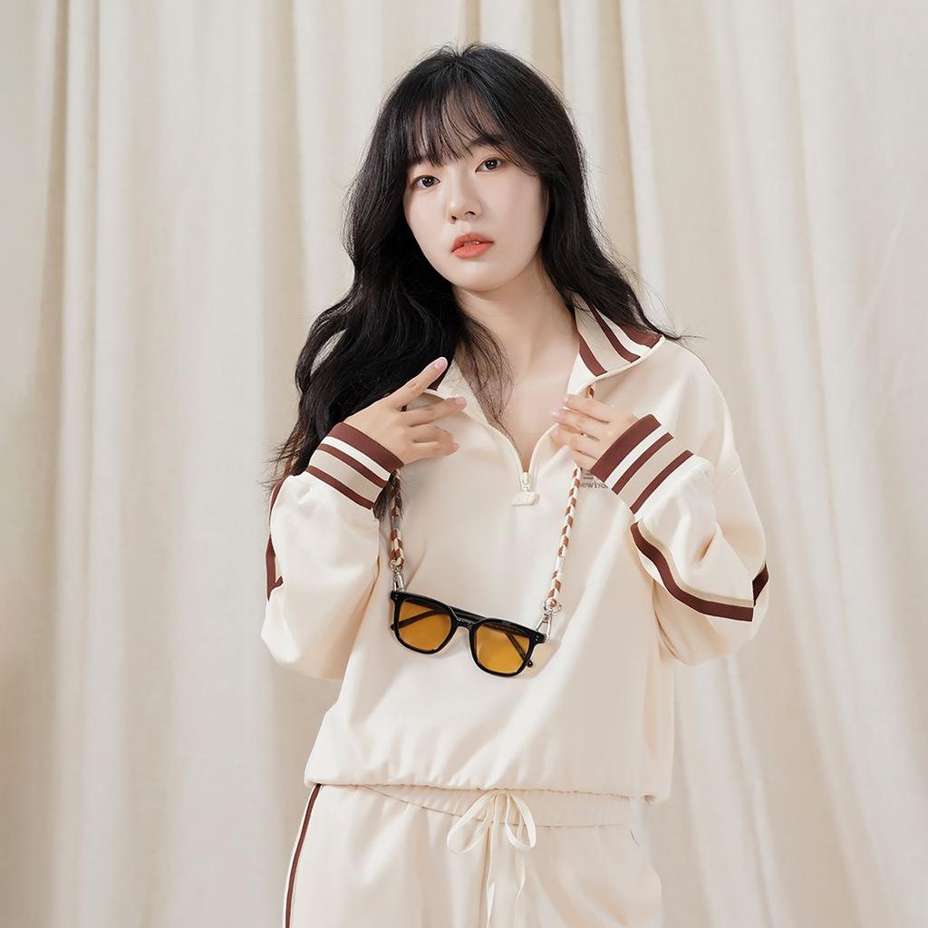 (WMNS) New Balance Half Zip Sweatshirt Asia Sizing 'Cream White Red' Women's AWT23561-MCU