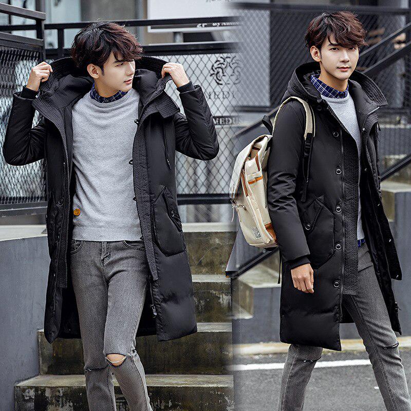 Hooded Long Winter Duck Down Parkas Men Casual Clothing Outwear Down Jackets Male Thick Down Coat