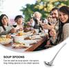 Ramen Noodles Table Spoons Serving Concentrate Stainless Steel Soup Long Handle Silver