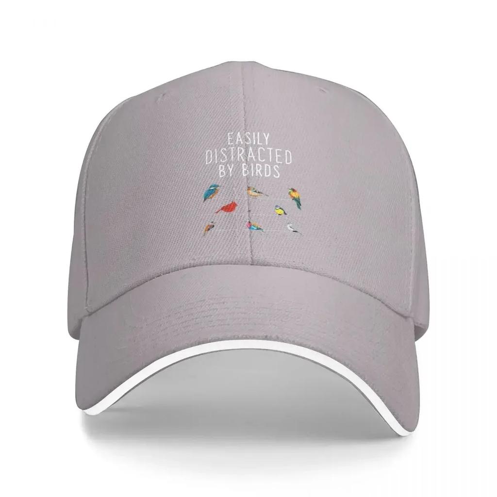 Easily Distracted By Birds Birthday Gift For Bird Lovers Cap Casual Baseball Caps Adjustable Hat Summer Unisex Baseball Hats