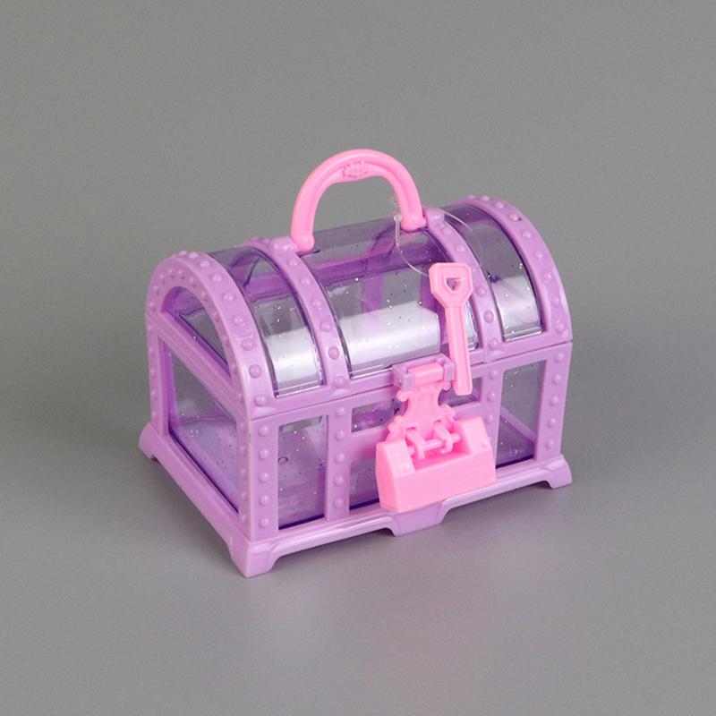 

Мини Милая Коробка для Макияжа Пластиковая Коробка для Игрушек с Замком Сокровище Украшение Орнамент Кейс для Переодевания