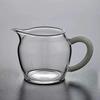 250ml Imitation Jade Handle Glass Tea Pitchers Fair Cup Tea Ceremony Tea Cup Chahai Kungfu Tea Set Accessories Coffee Pitcher