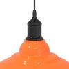 Adjustable Height Pendant Lamp E27 Orange Glossy Ø31 cm Metal