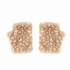 Elastic Cuff Half Finger Mittens Fleece Lined Plush Wrist Sleeve Fingerless Furry Gloves  Teens