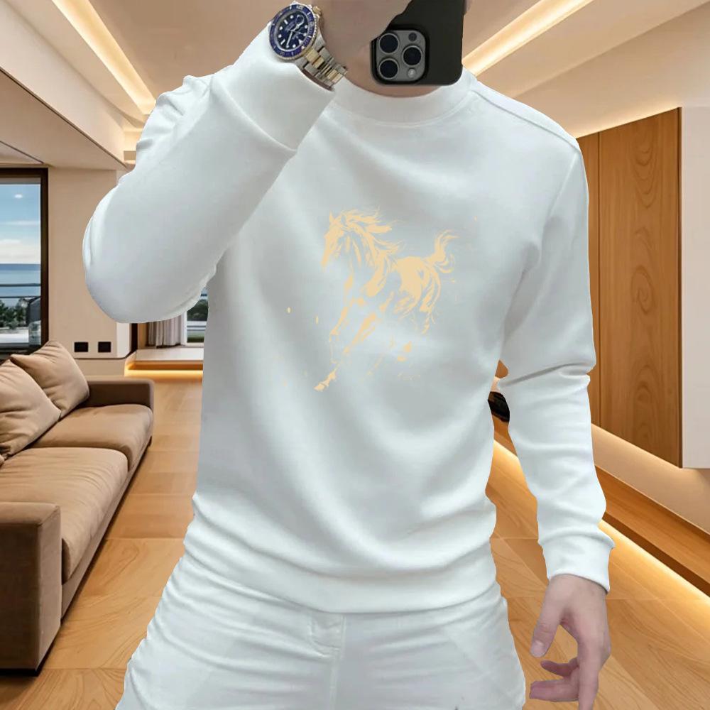 2025 Trendy Men s Spring/Autumn Round Neck Loose Hoodie 3XL