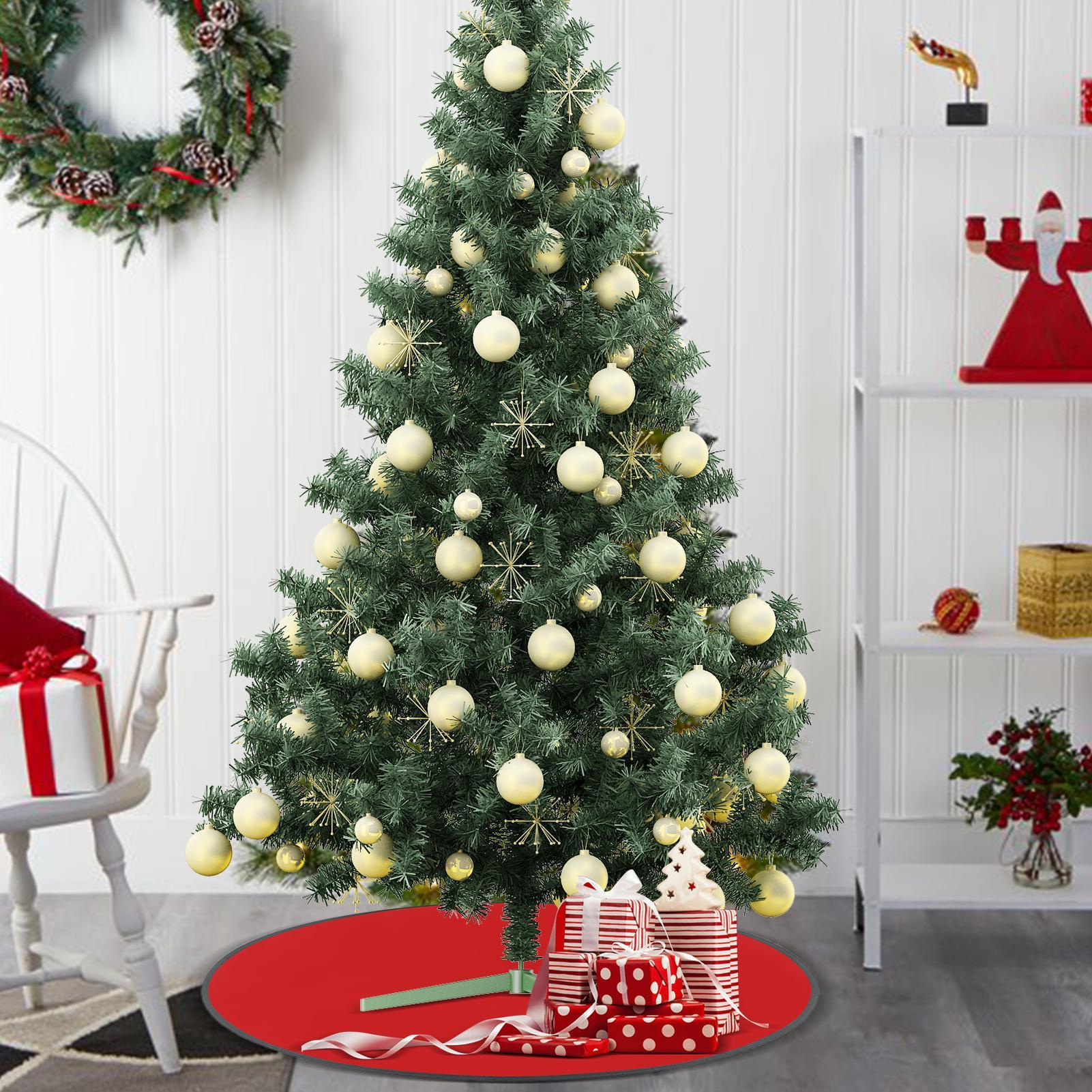76cm Reversible Christmas Tree Mat Waterproof Round Floor Protection Mat Red and Green Floor Rug Christmas Tree Floor Protector China Mainland