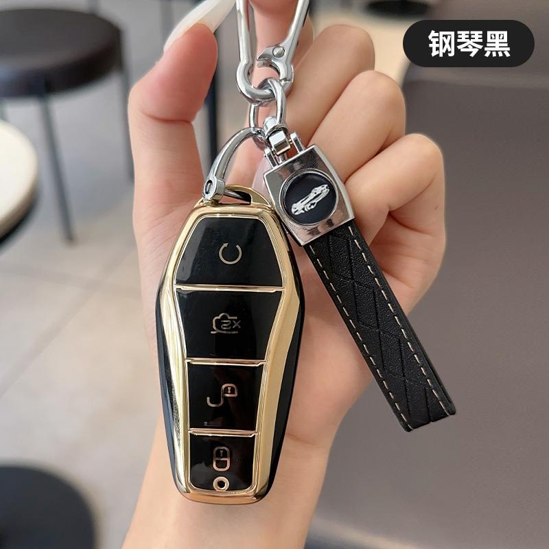 For Byd Song Pro Max Yuan Dolphin E2 Han Ev Tang Dm Qin Plus Car Key Cover Case Holder Shell Protector Auto Keyless Accessories