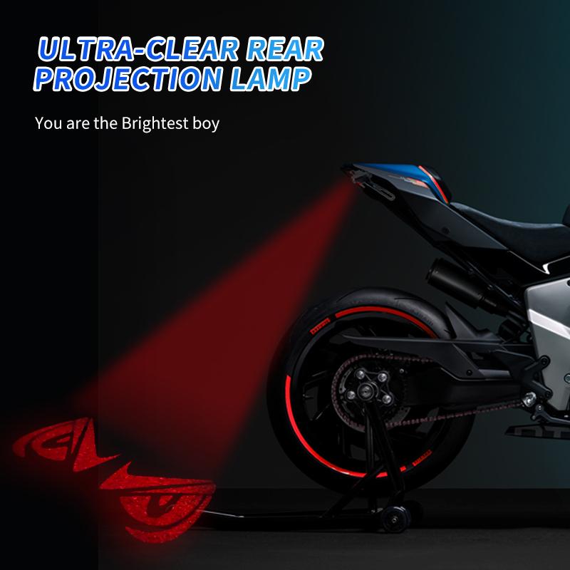 Motorcycle LED Projection Tail Light Electric Modification Welcome Decoration Anti-collision Laser Light Brake Warning Lights