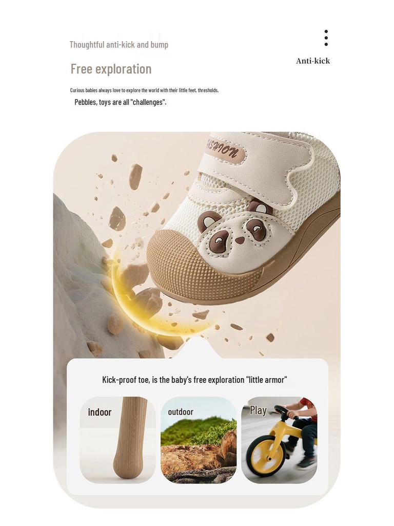 Spring 2026 Toddler Soft Sole Non-Slip Breathable Cartoon Mesh Shoes for Boys & Girls