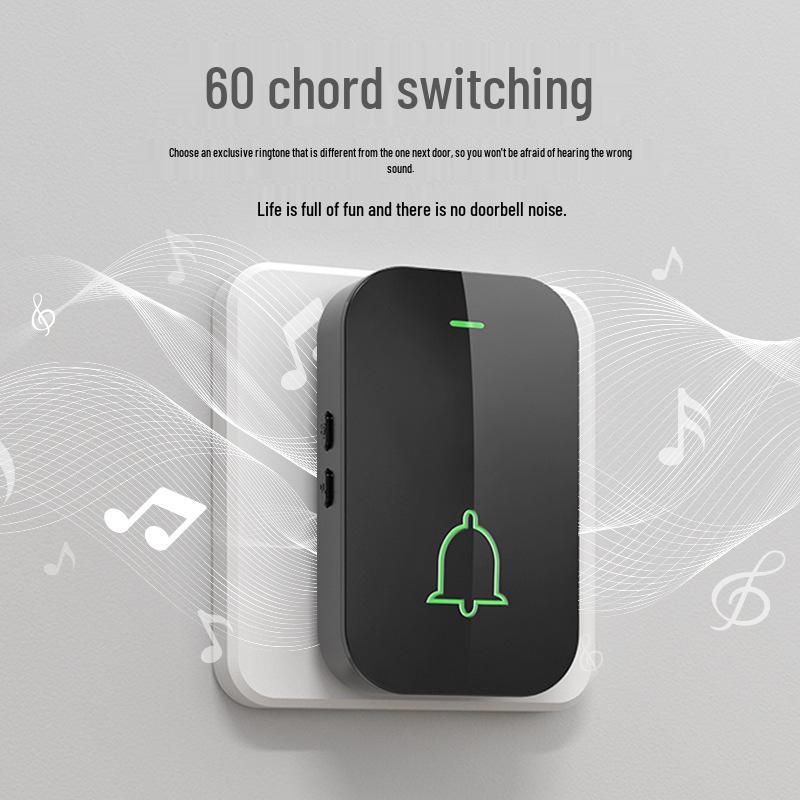 Ultra-Long Range Wireless Doorbell with Remote, High Volume, Ding Dong Chime, Elderly Call Button, No Plug-in, One-to-Two