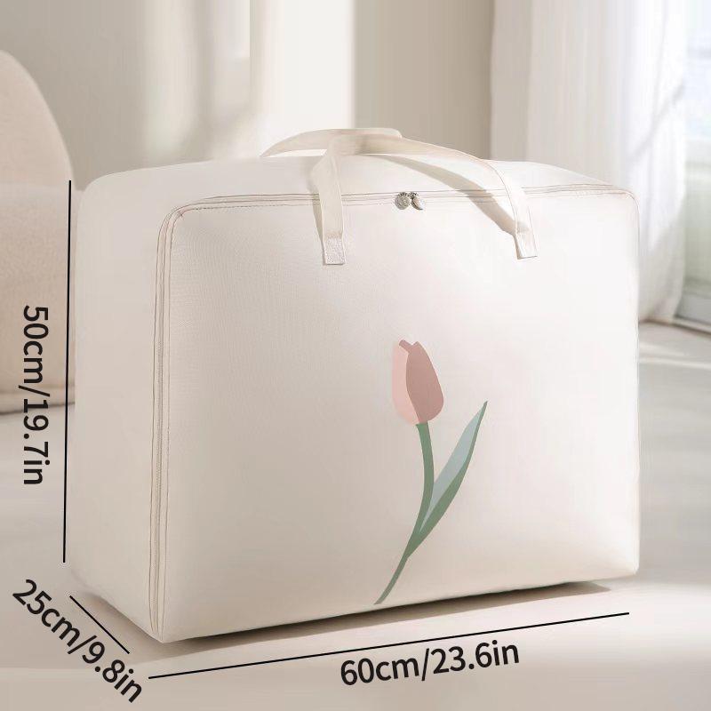 Geantă mare de depozitare haine din material netesut, pliabilă, pentru dulap, pătură, quilt, haine, protecție împotriva prafului, organizare, economisire spațiu, cutie de depozitare