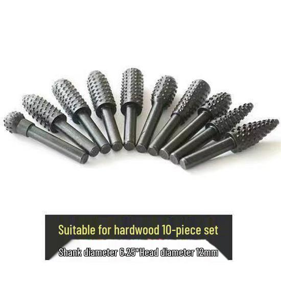 Electric Rotary Woodworking Tool Set: Irregular File, Wood File, Tea Tray Grinder, Root Carving Knife