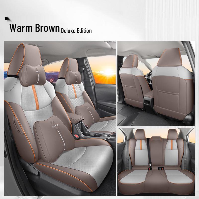 Avalon Universal Leder Autositzbezug für Vier Jahreszeiten - Vollständige Umhüllung, Fünf-Sitzkissen