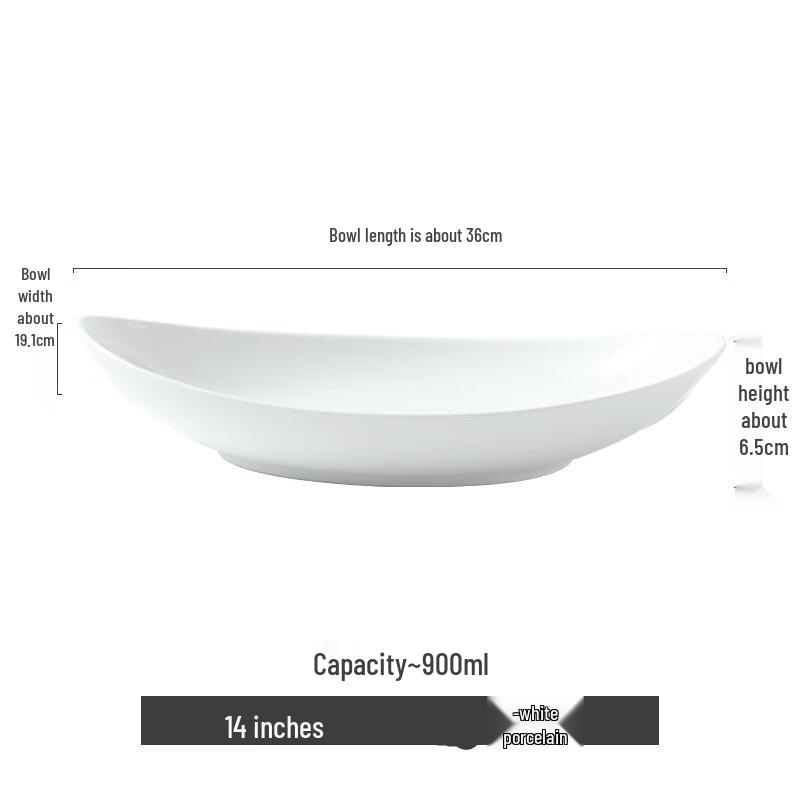 Artistic Irregular Oval Ceramic Deep Dish