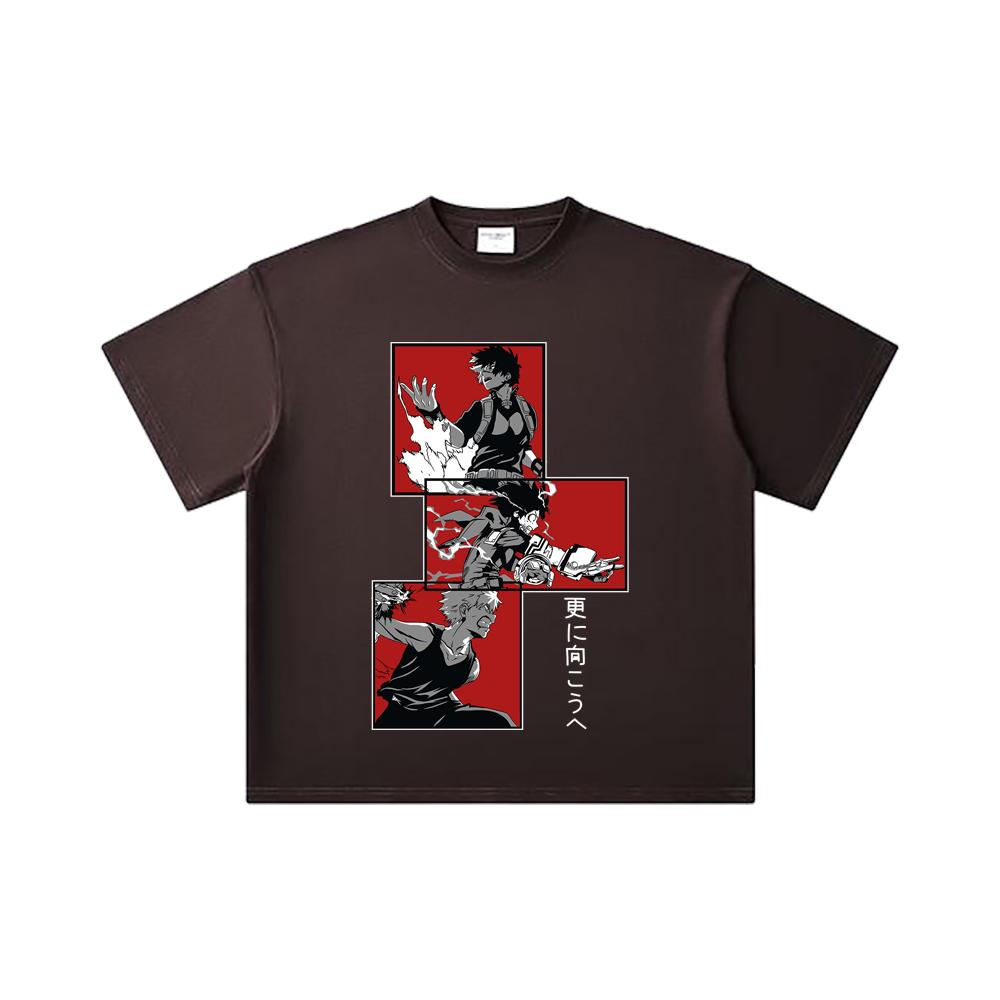 260 GSM Double Yarn 32 Count 100% Cotton My Hero Academia V22 Print Unisex Heavy Cotton T Shirt