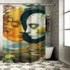 Surreal Dual Faces Landscape Shower Curtain - Waterproof, Mildew-Resistant, Machine Washable for Unique Bathroom Decor