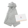 Imabari Towel Baby Bathrobe and Bath Poncho Gift Set (Gray) - Made In Japan, Perfect for Baby Gifts