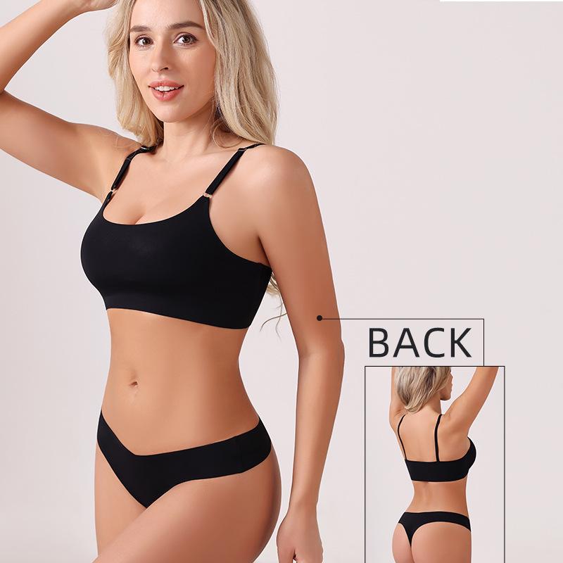 Cross-Border Wire-Free Women's Camisole Set - Breathable Minimizing Seamless Bra