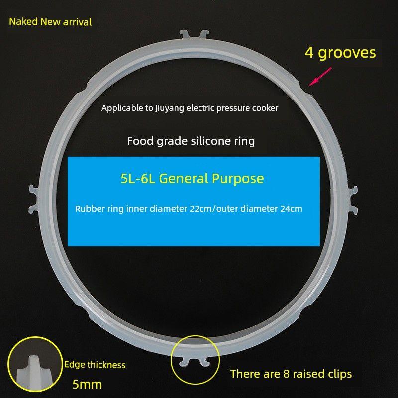 

Xilfu Pressure Cooker Seal Ring Electric Pressure Cooker Thickened 3 L4l5l6l7l8l Liter Silicone Rubber Pot Ring Leather Rubber Gasket Suitable for Joyoung 5L-6L Universal Model Naked
