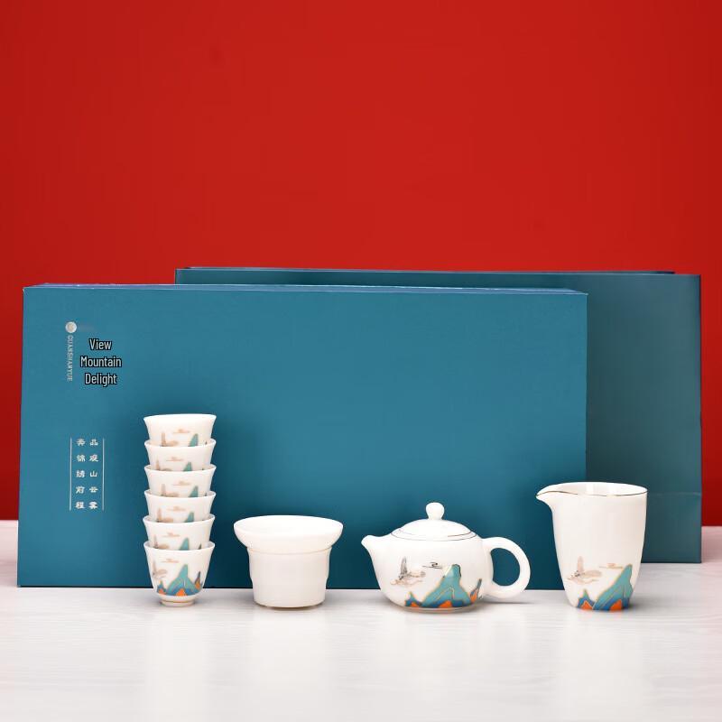 Shangqi Mountain View Gaiwan 10-Piece Tea Set