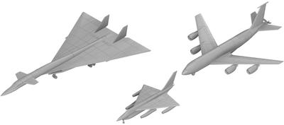 Pit Road Skywave Series US Air Force Aircraft Set 7 Plastic Model S85 1/700 (Airplane)