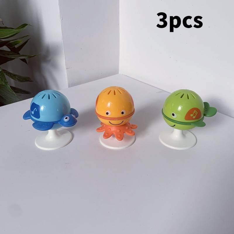 Набор погремушек и игрушек на присосках в виде морских животных для новорожденных и младенцев Ocean