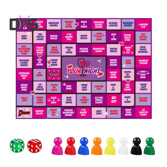 

1 набор игральных костей для взрослых, многопользовательская интерактивная игра для пар, друзей, семей, вечеринок, путешествий, настольных игр, предметов первой необходимости для вечеринок розовый