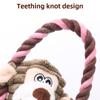 Dog Plush Toys Squeaky Animal Toys Lion Elephant Monkey Shaped Pet Chew Toy Interactive Teeth Cleaning Toy Pet Training Anti Bit