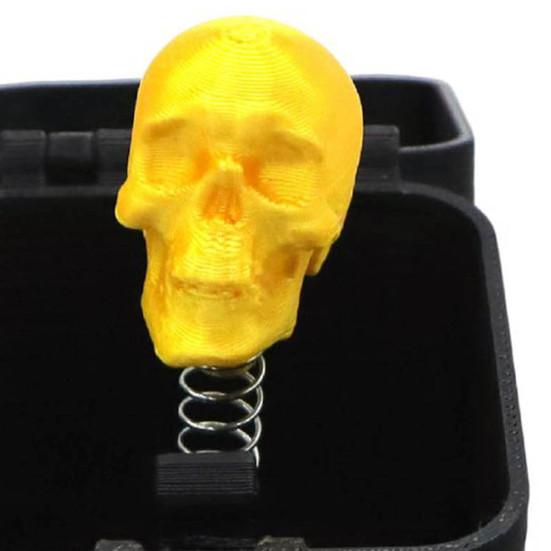 Halloween 3D Printed Skull Box Ornament Popping Skull In A