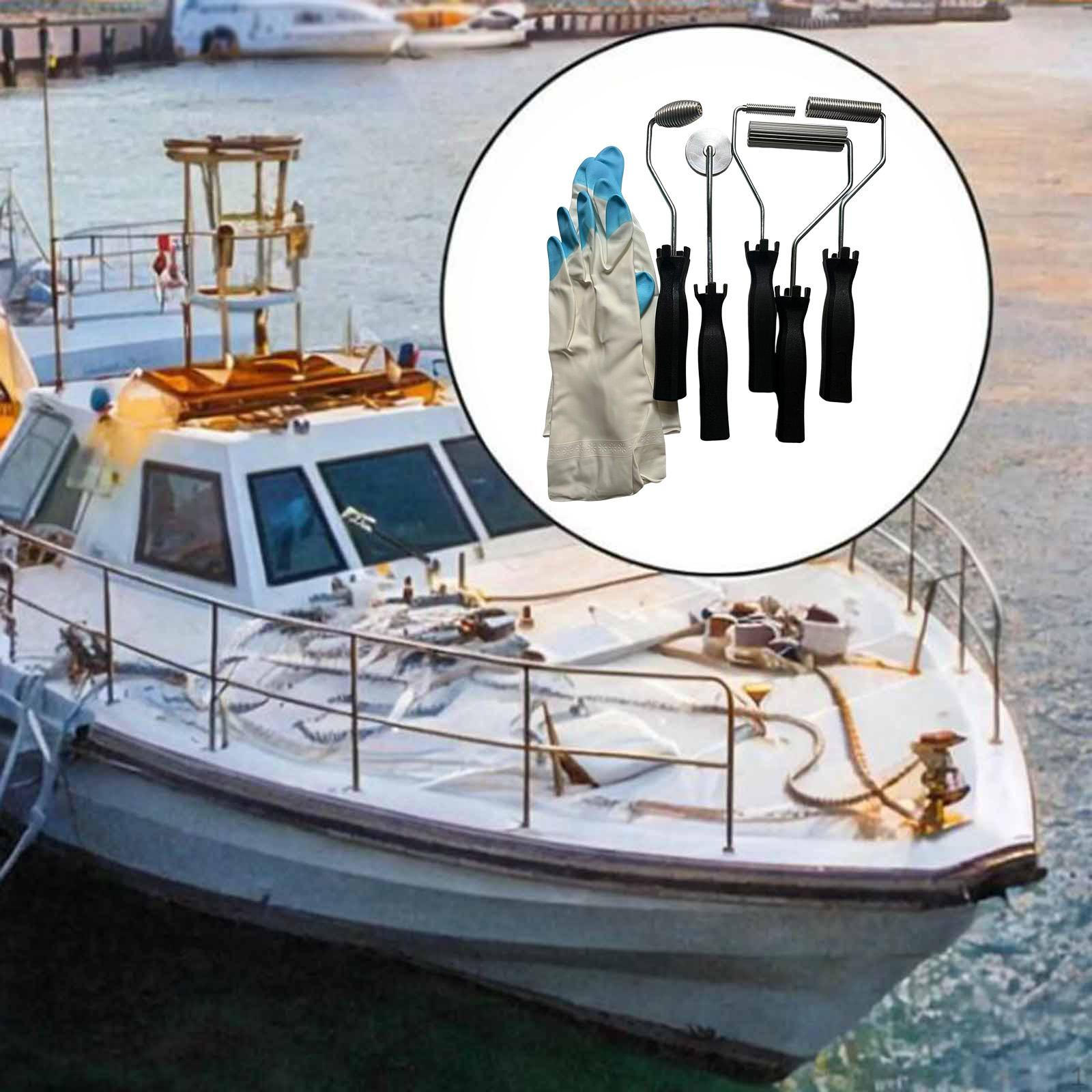 5x Fiberglass Roller Tools Heavy Duty Ergonomic Handle Professional Efficient Repair Kit Accessories