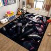 Twin Catgirls Black Lingerie Printed Rug Thick Nonslip Carpet For Gaming Room Study Living Room Home Party Decor Christmas Gift