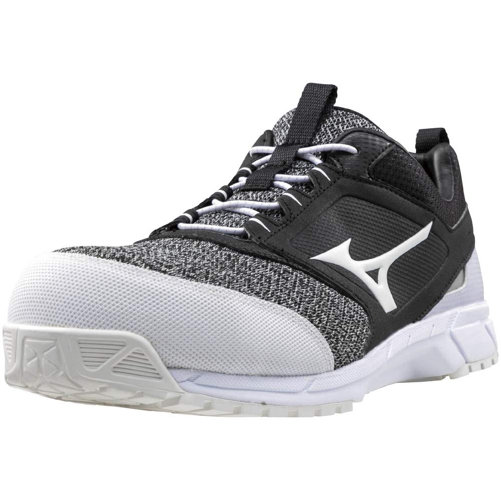 Mizuno ES31L Safety Elastic Work Black and Size 3E All-Mighty Shoes, Lightweight, Lace, JSAA/Standard (Type A), Men's, White, 26.5 Cm,