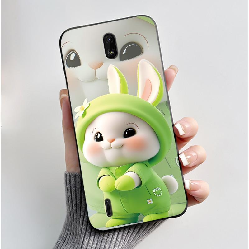 Cute Rabbit Love Heart Funny Phone Case For Nokia C1 Plus C2 Case Soft Silicone Back Cover For NokiaC1 C 1 Plus Fundas C 2 Coque