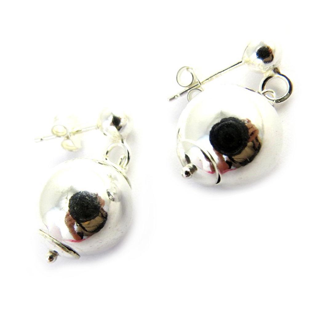 Les Trésors De Lily [M9458] - Silver 'Marble' Silver Earrings (rhodium-plated) - 24x12 Mm