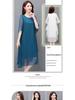 Women's Summer 2023 Silk Crepe A-line Dress: Mid-length, Solid Color, Loose Fit, Tummy-Covering, Fashionable and Elegant.