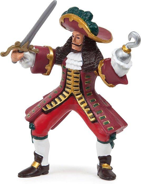 Figurine Capitaine pirate - PAPO - Rouge - Garçon - 3 ans et plus - Intérieur