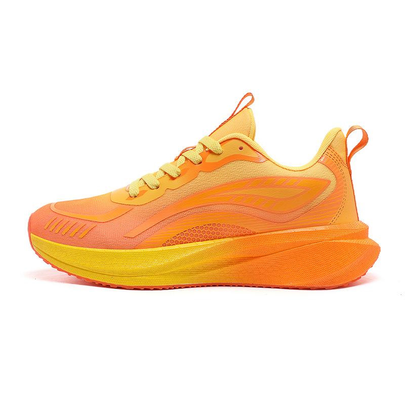 Summer new popcorn shock-absorbing running shoes mesh breathable casual shoes rubber carbon plate sports shoes