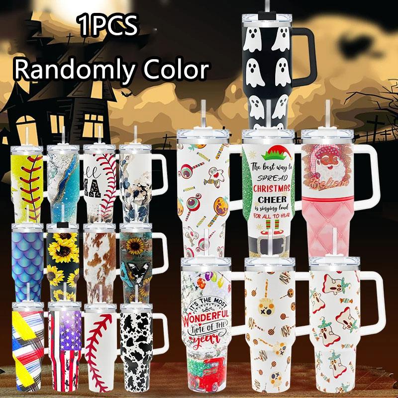 

All Saints Day Water Bottle 40oz Large Capacity Portable Stainless Steel Coffee Cup Ideal ForChristmas New Year Gift 1000-1500ml