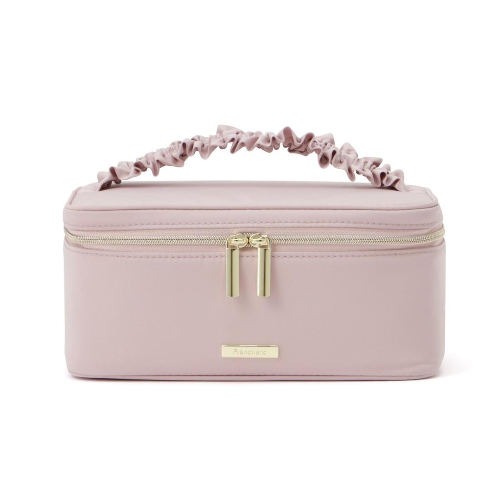 Francfranc Frill Vanity Pink Pouch, Small,